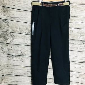 Haggar classic fit pleated - belted black pants Size 34X32Waist approx:  17 in